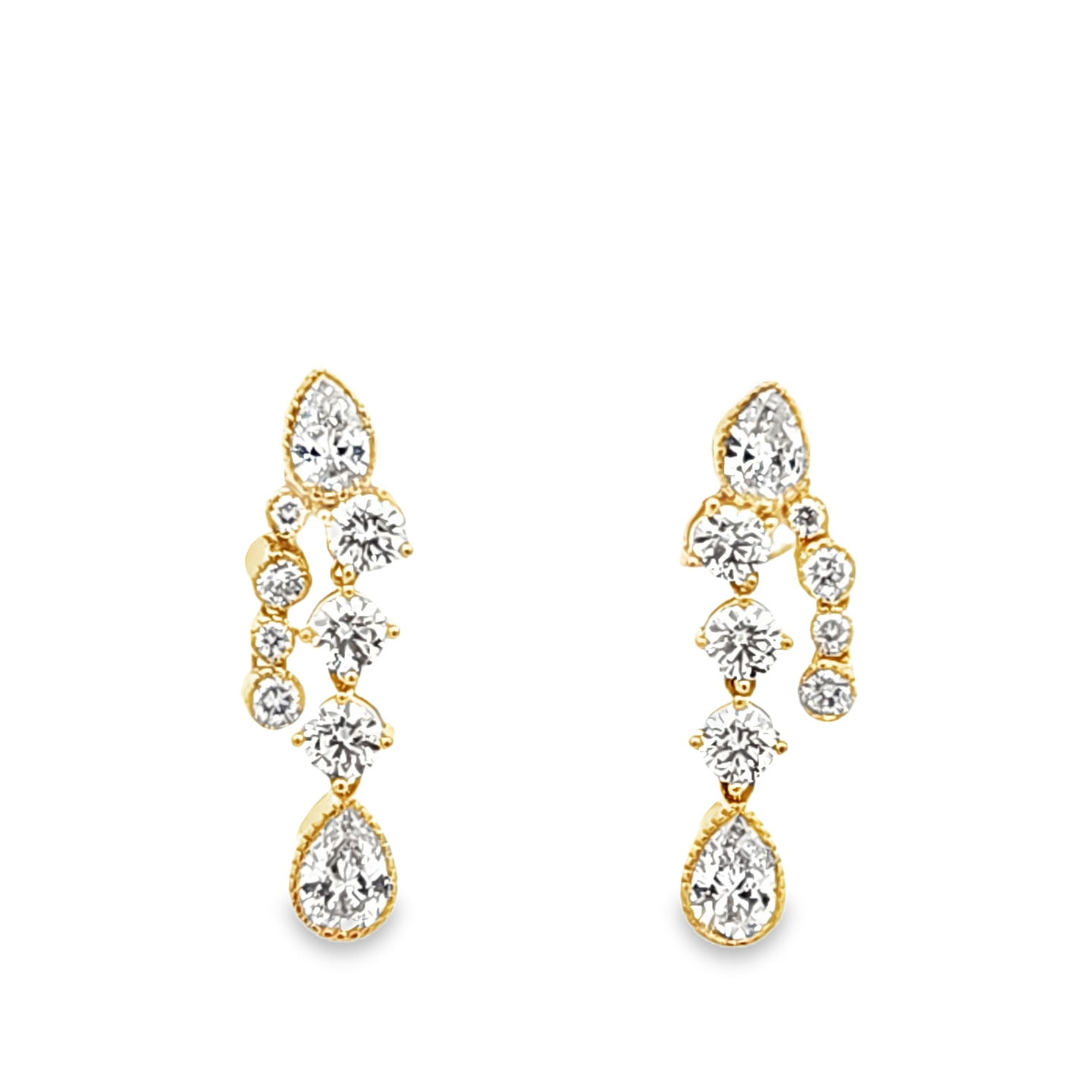 Penny Preville 18K Yellow Gold Goddess Diamond Dangle Earrings