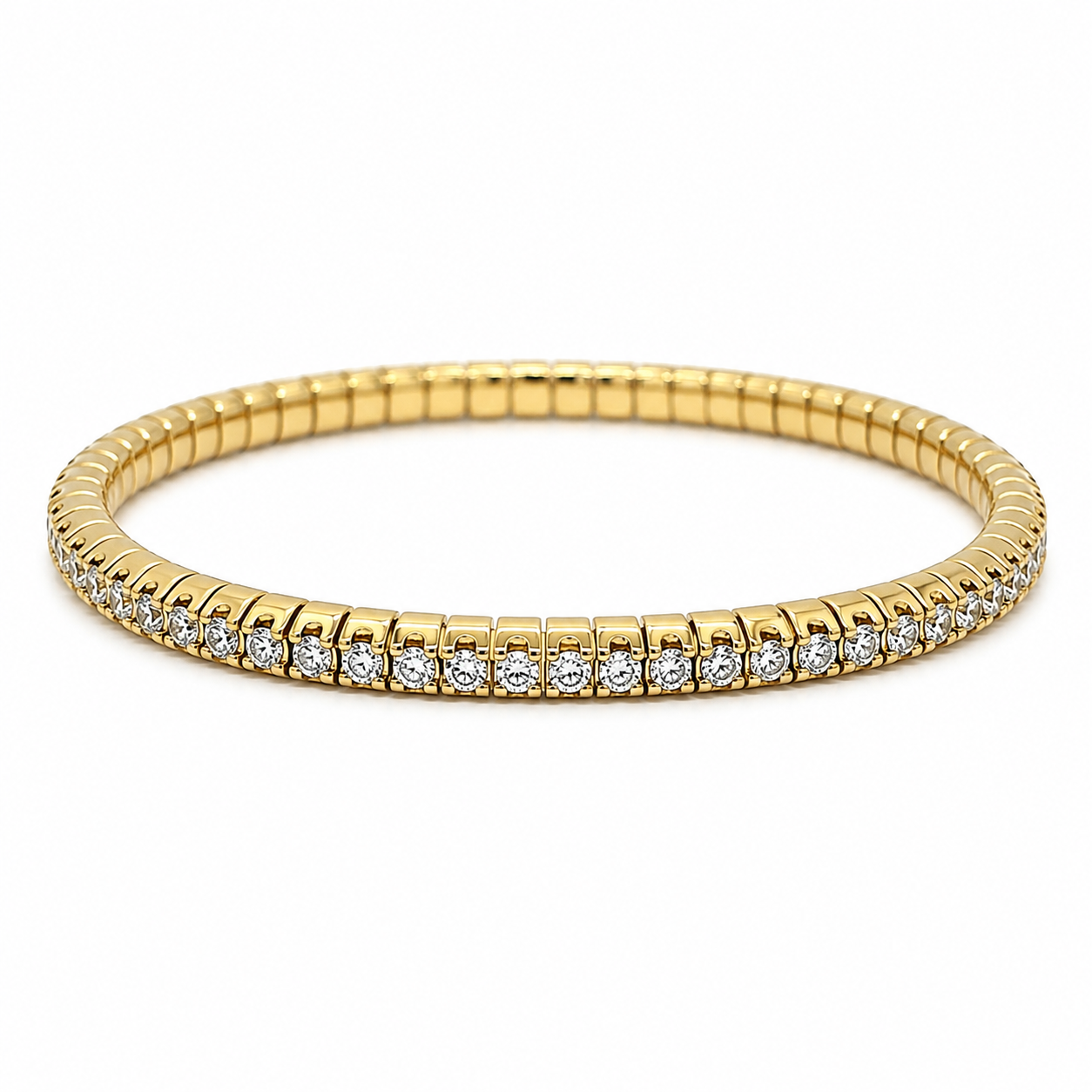 Piranesi 18K Yellow Gold Diamond Stretch Bracelet - 6090