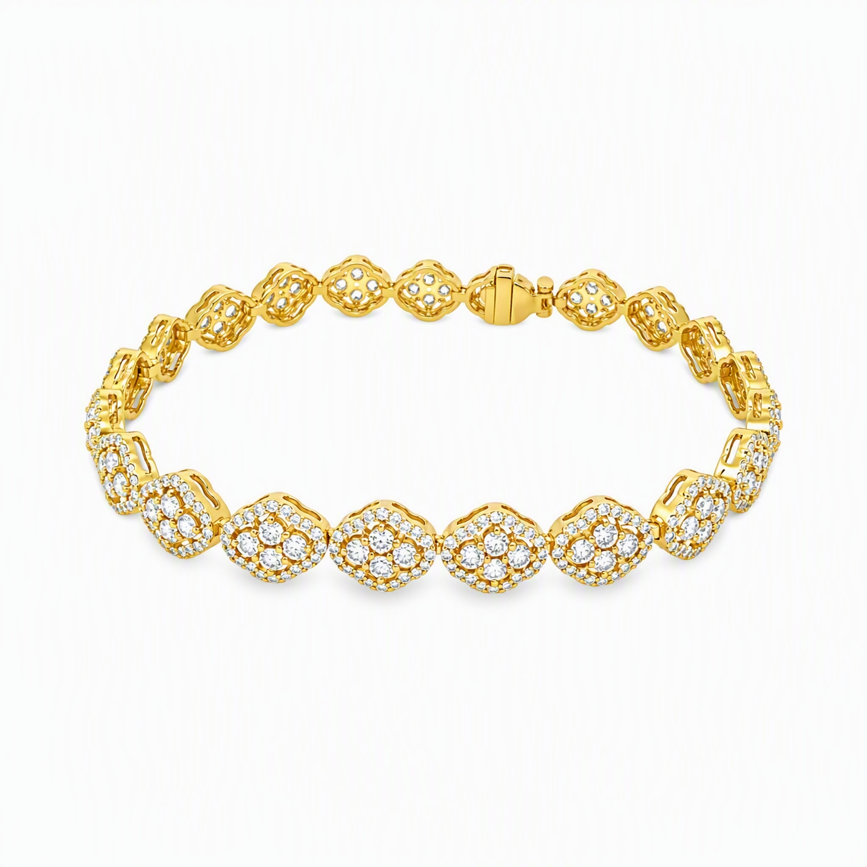 Piranesi 18K Yellow Gold Maison Diamond Bracelet - 6094