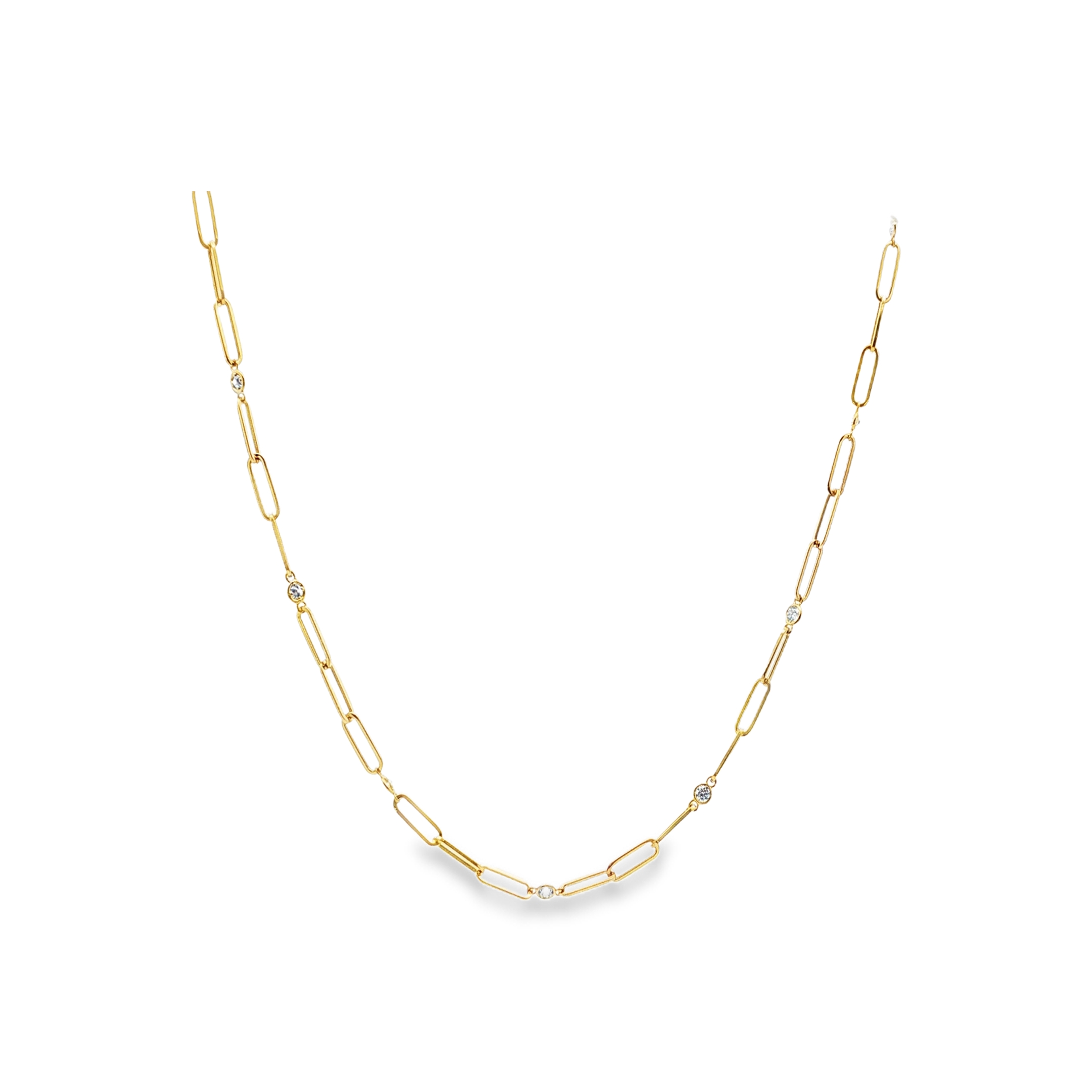 Roberto Coin 18K Yellow Gold Oro Classic Diamond Necklace - 6226