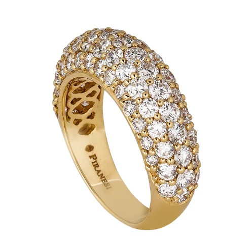 18Y PIRANESI 2.44TW HI SI PAVE RING SZ7.75 - 6116