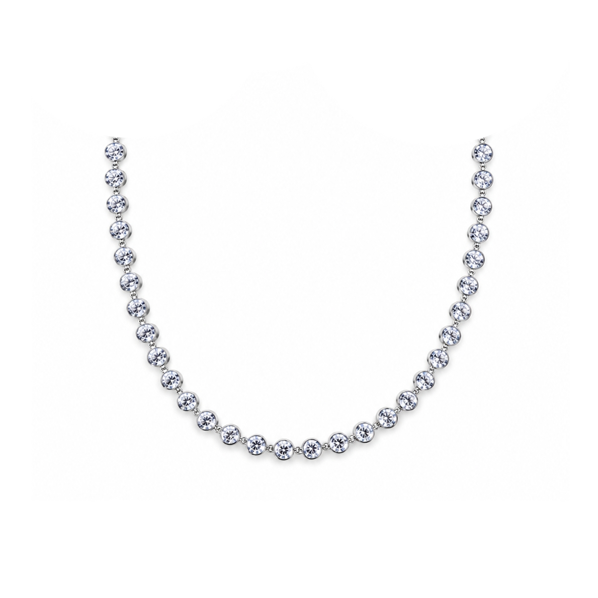 18K White Gold Diamonds by the Yard Necklace - 6632