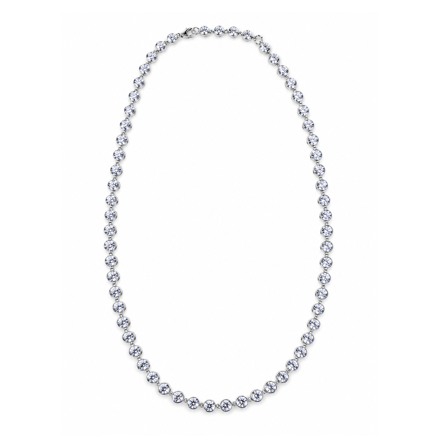 18K White Gold Diamonds by the Yard Necklace