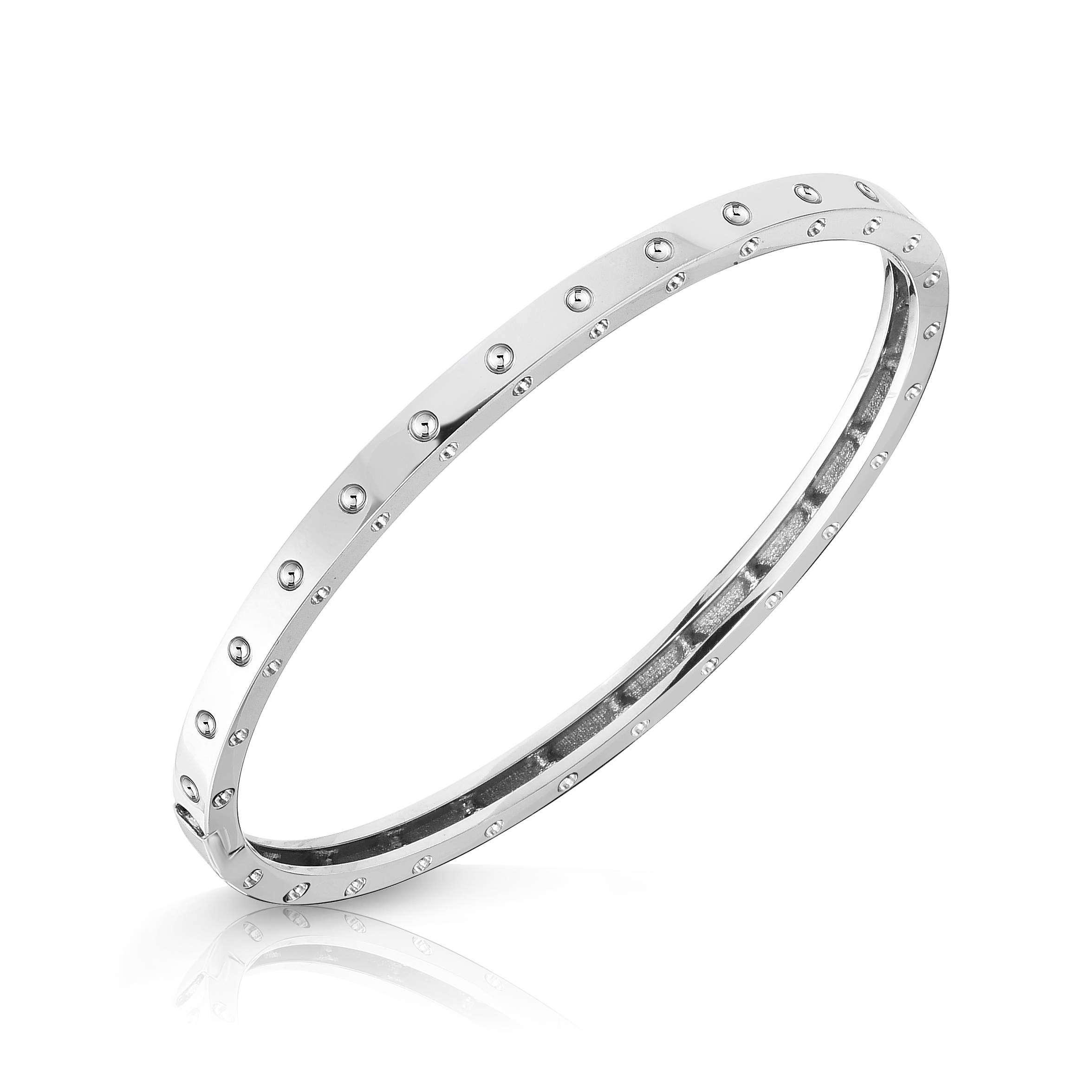 Roberto Coin 18K White Gold Pois Moi Bangle Bracelet