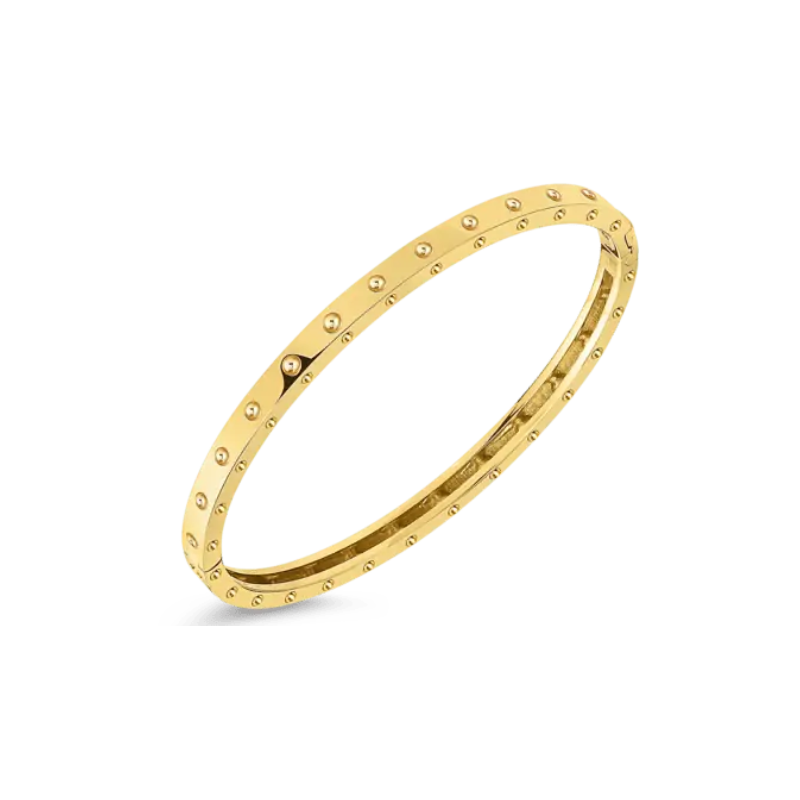 Roberto Coin 18K Yellow Gold Pois Moi Oval Bangle Bracelet