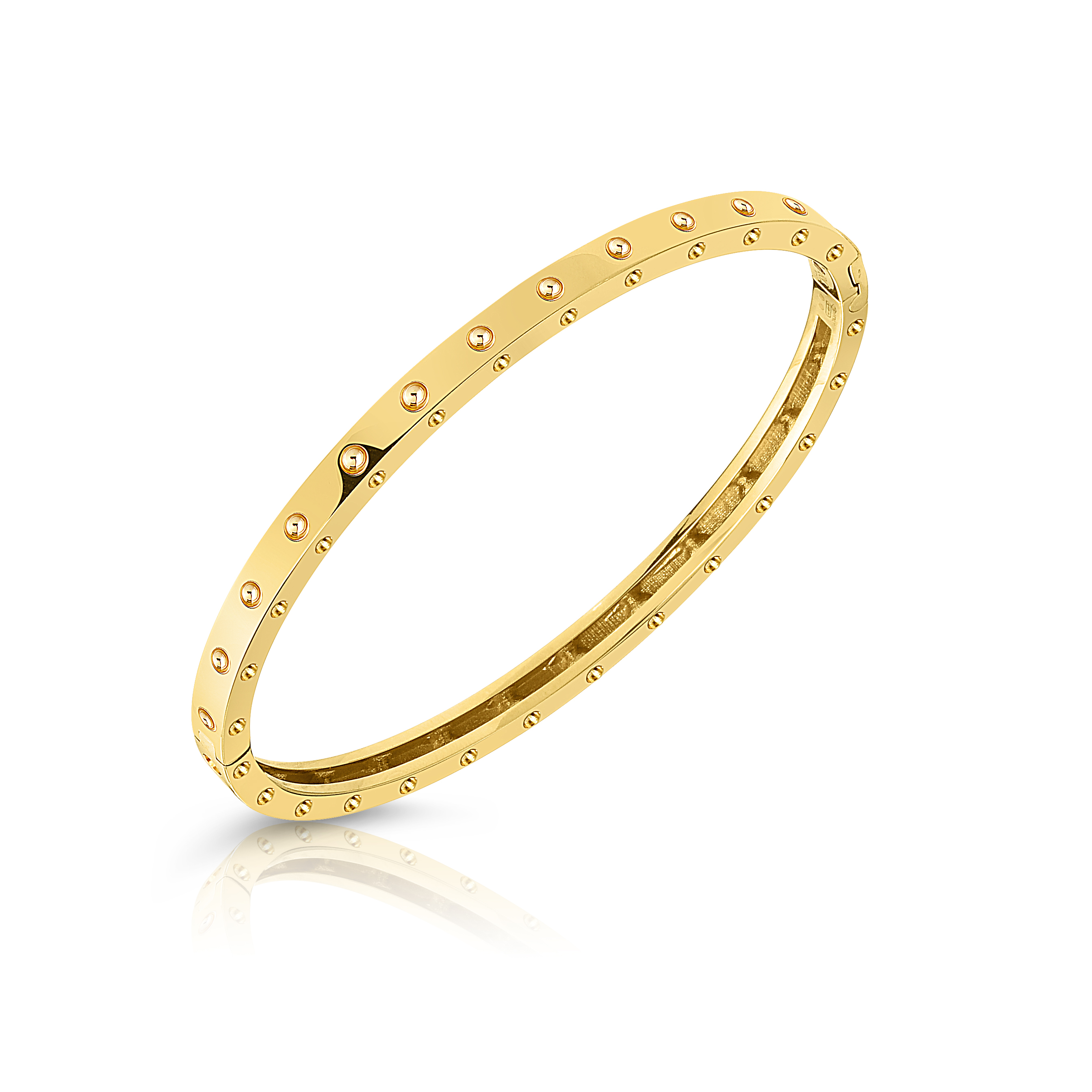 Roberto Coin 18K Yellow Gold Pois Moi Oval Bangle Bracelet