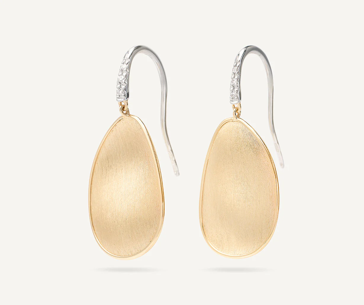 Marco Bicego 18K Yellow Gold Lunaria Collection Earrings With Diamonds - 502