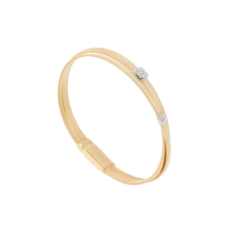 Marco Bicego 18K Yellow Gold Diamond Coil Braceler