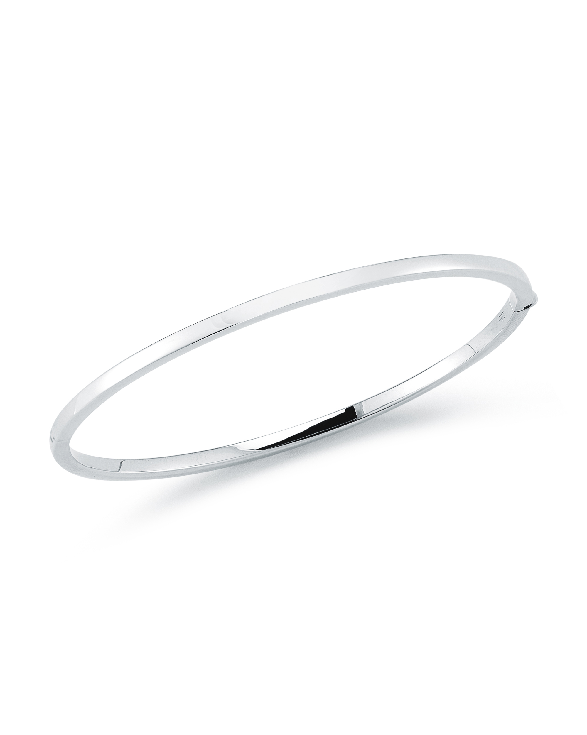 Roberto Coin 18K White Gold 2.5mm Hinged Bangle Bracelet