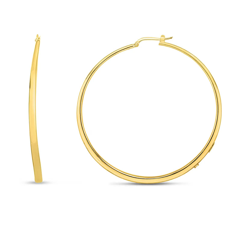 Roberto Coin 18K Yellow Gold Chic & Shine Collection Hoop Earrings