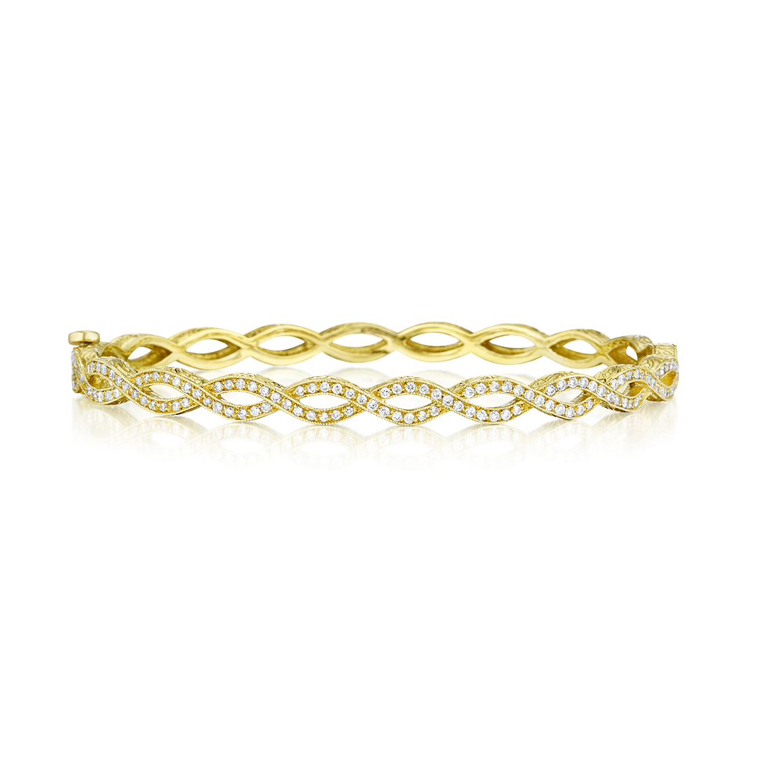 Penny Preville 18K Yellow Gold Diamond Bangle Bracelet