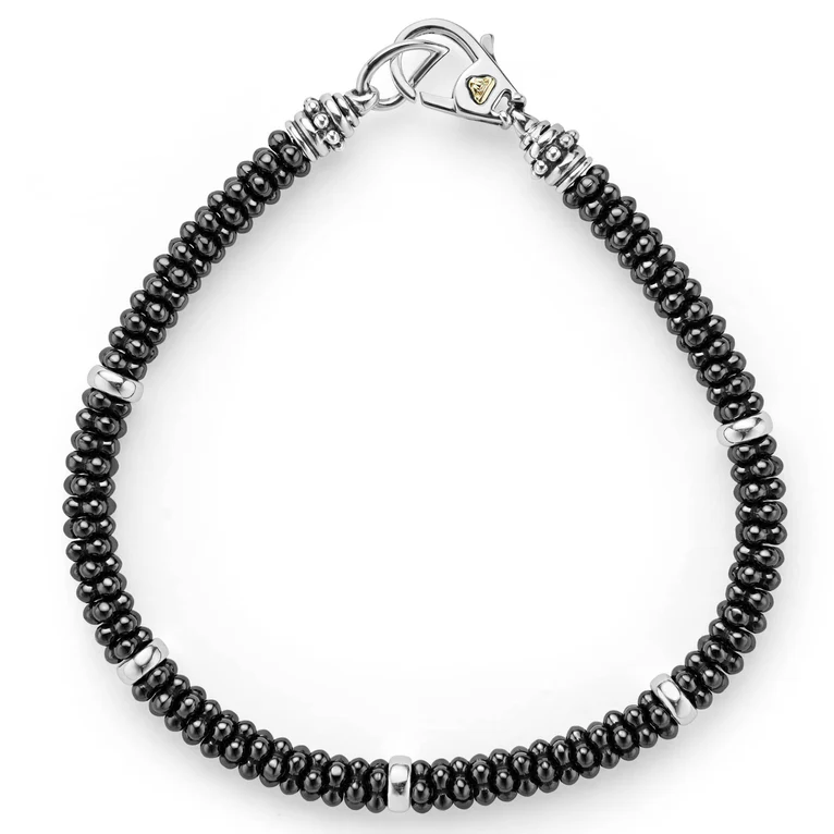 LAGOS Sterling Silver Black Caviar Bracelet