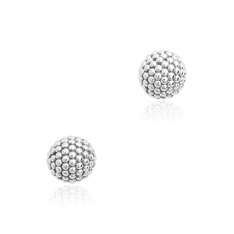 Lagos Sterling Silver Caviar Collection Stud Earrings