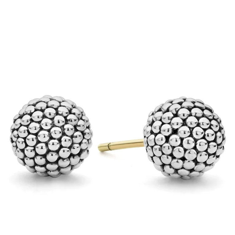LAGOS Sterling Silver Signature Caviar Stud Earrings