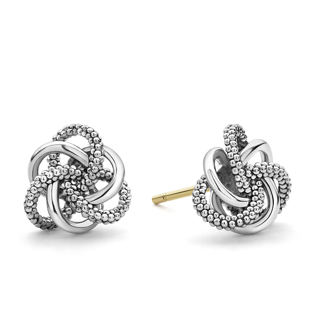 LAGOS Sterling Silver Love Knot Stud Earrings - 54