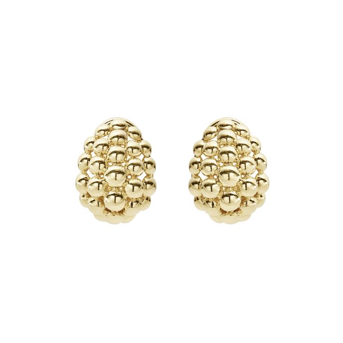 Lagos18K Yellow Gold Caviar Earrings itemprop=