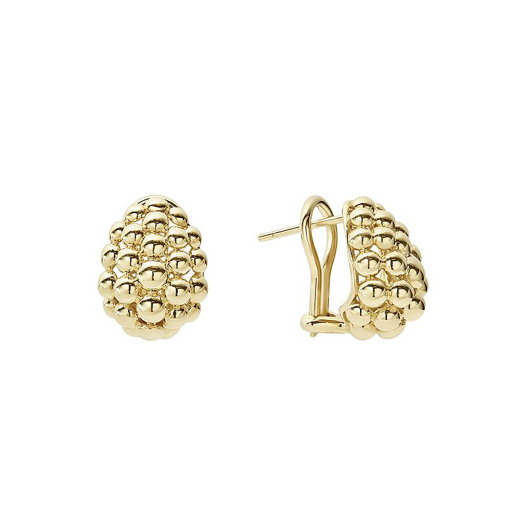 Lagos18K Yellow Gold Caviar Earrings