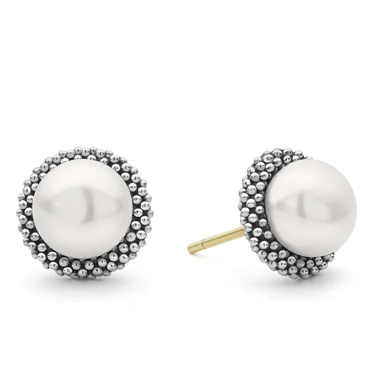 LAGOS Sterling Silver Luna Pearl Earrings - 63