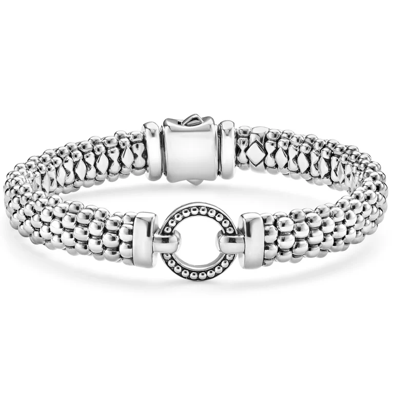 LAGOS Sterling Silver Enso Circle Caviar Bracelet
