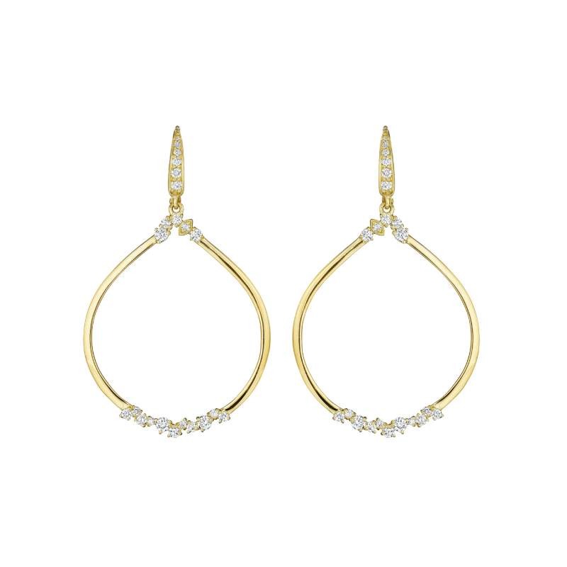 Penny Preville 18K Yellow Gold Stardust Diamond Earrings