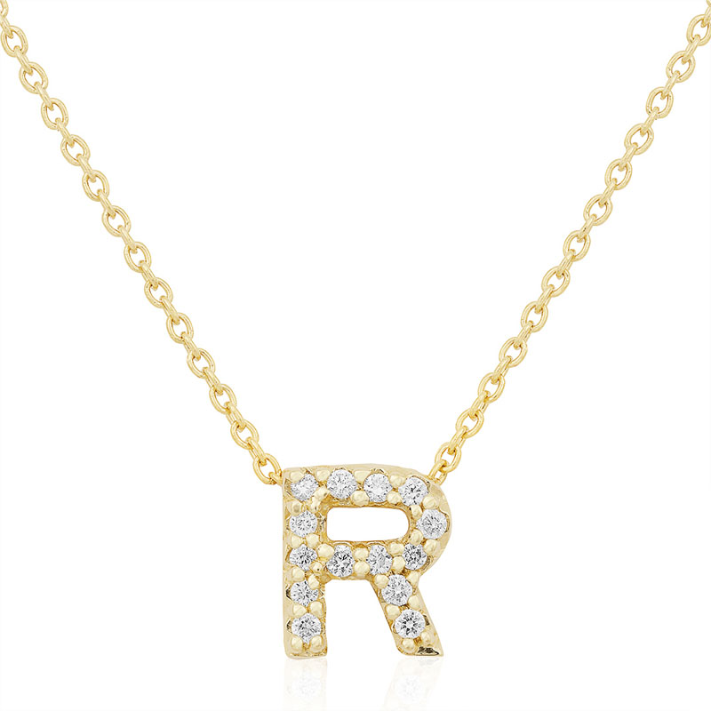 Roberto Coin 18K Yellow Gold  Diamond R