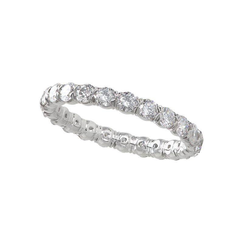 Precision Set Platinum Diamond Flush Fit Eternity Band - 176819