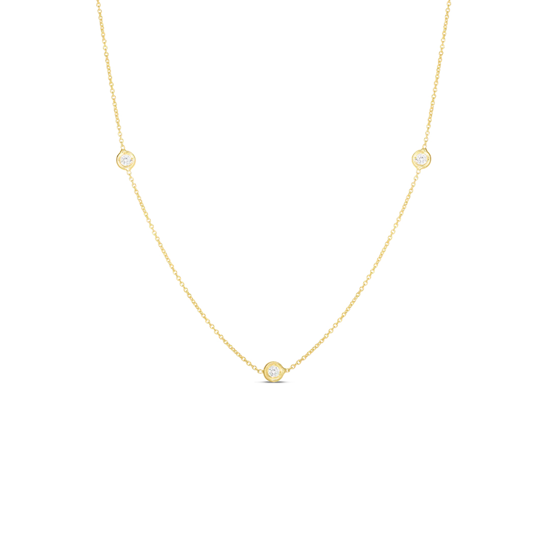 18K Yellow Gold Diamond Necklace