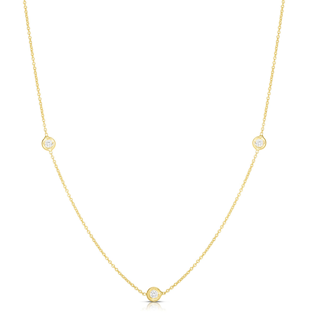 Roberto Coin 18K Yellow Gold Diamonds by the Inch Necklace