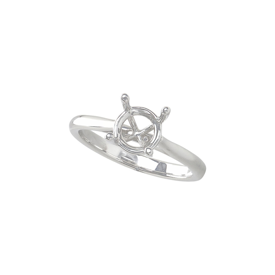 Precision Set Platinum New Aire Solitaire Mounting - 412