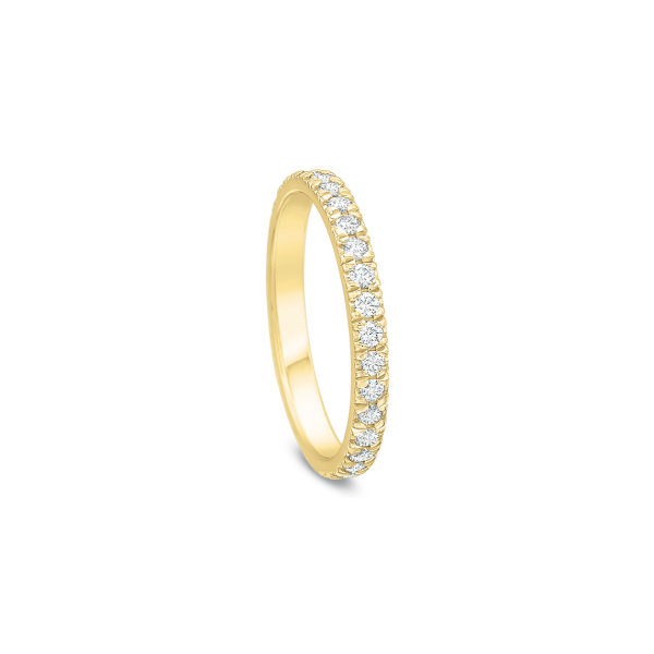 Precision Set 18K Yellow Gold New Aire Diamond Eternity Band - 418