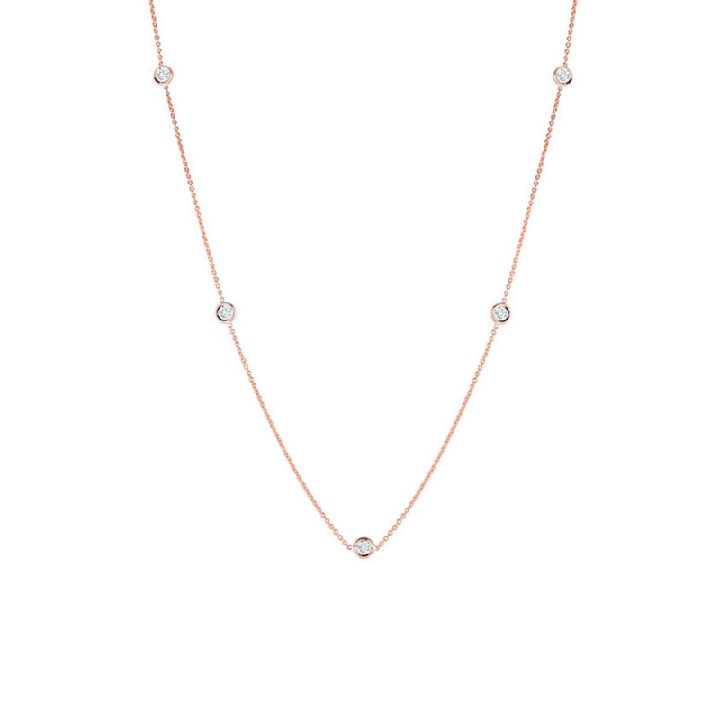 Roberto Coin 18K Rose Gold Diamond Necklace