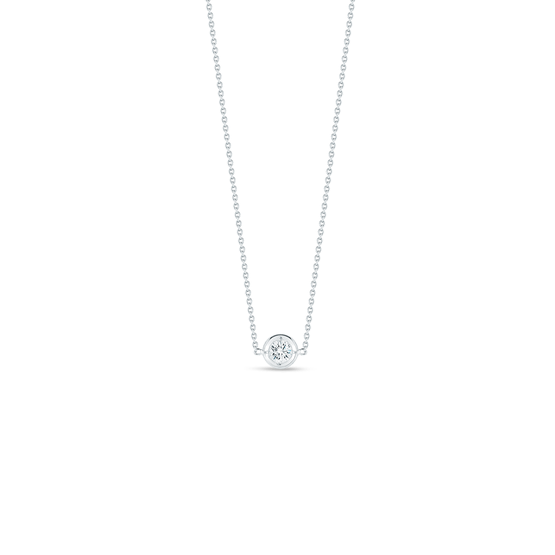 Roberto Coin 18K White Gold Diamonds By The Inch Single Station Necklace