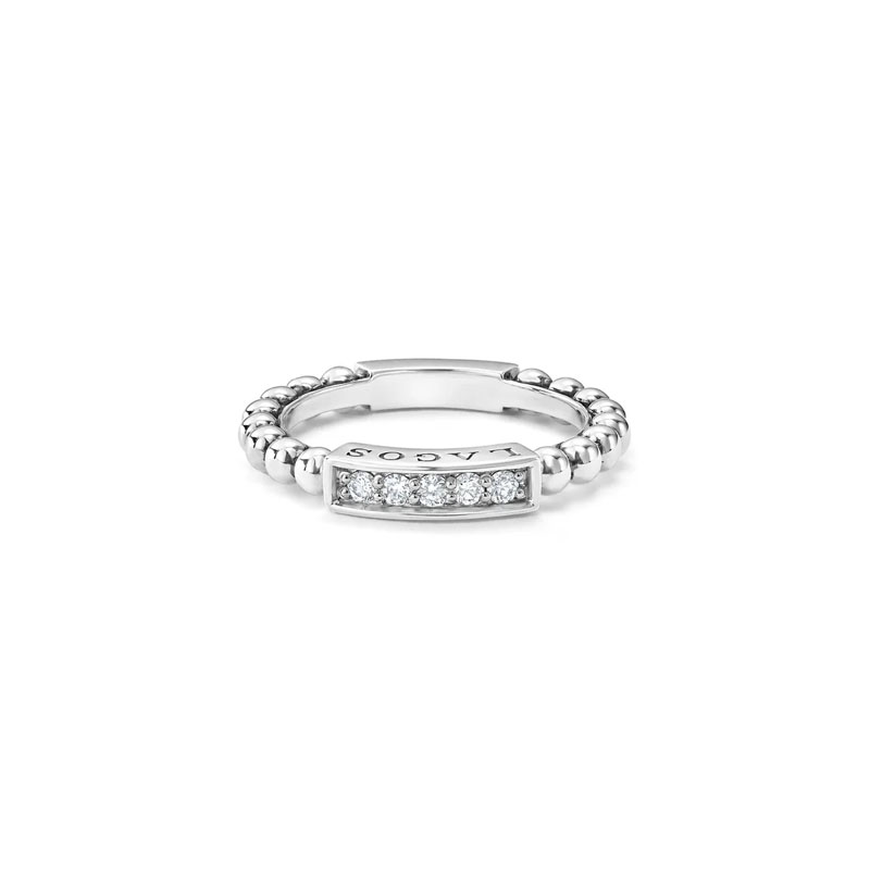 LAGOS Diamond Caviar Spark Stacking Ring