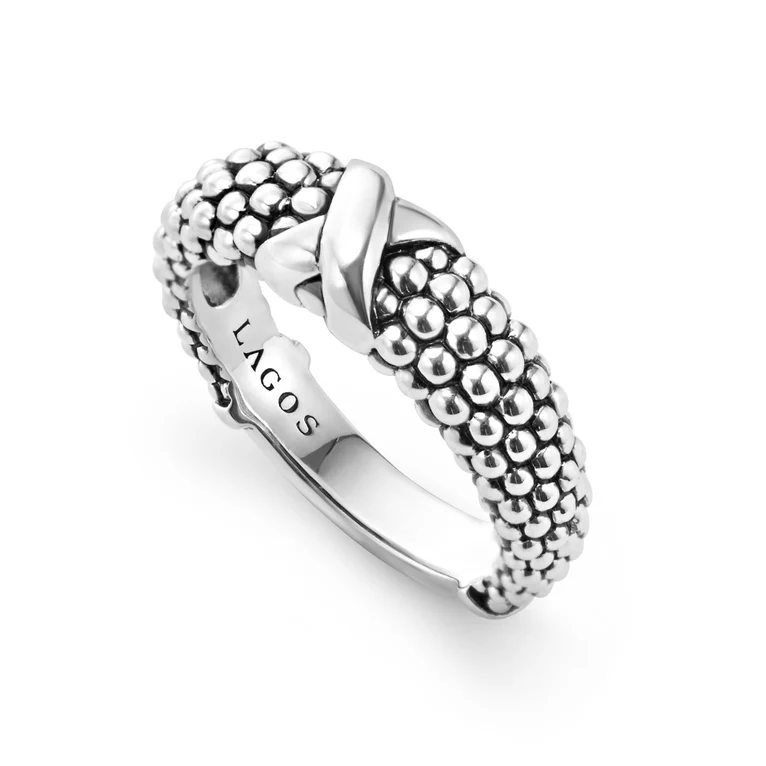 LAGOS Sterling Silver Caviar Embrace Ring - 30
