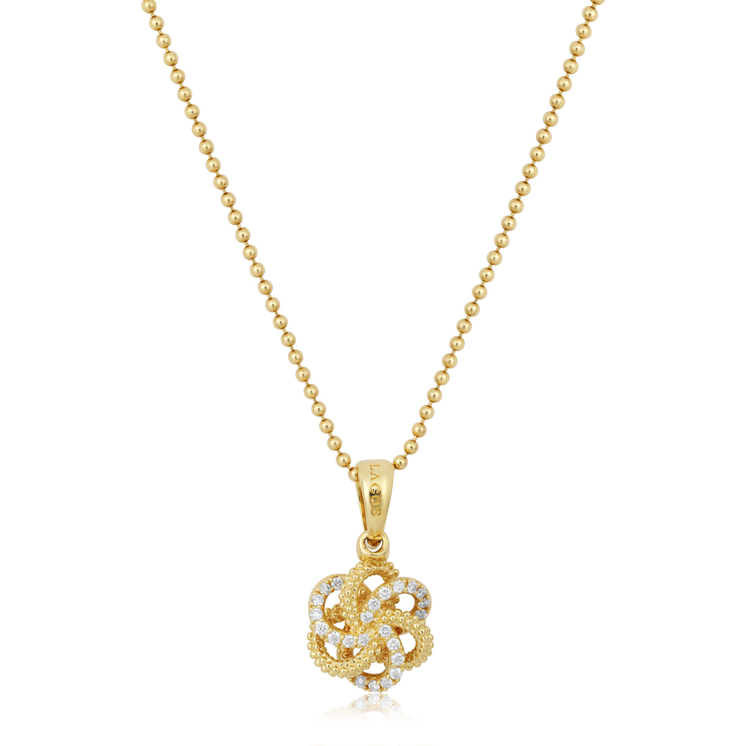 Lagos 18K Yellow Gold and Diamond Necklace itemprop=