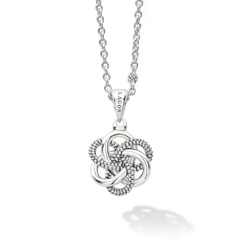 LAGOS Sterling Silver Love Knot Pendant Necklace - 55