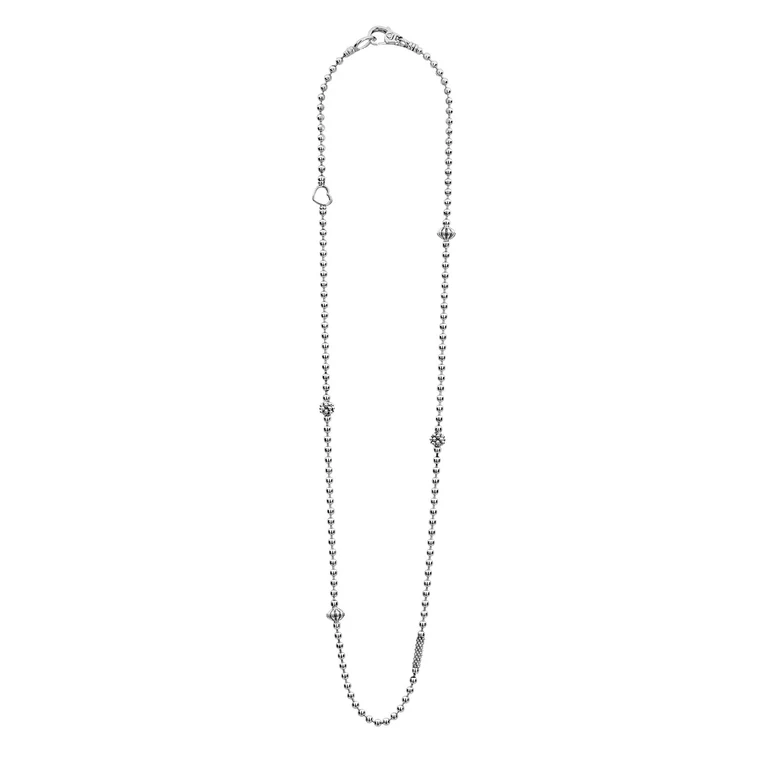 Lagos Sterling Silver Caviar Icon Necklace