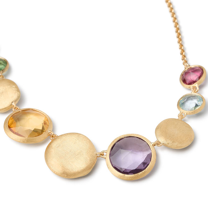 18K Yellow Gold Jaipur Collection Mixed Stone Necklace