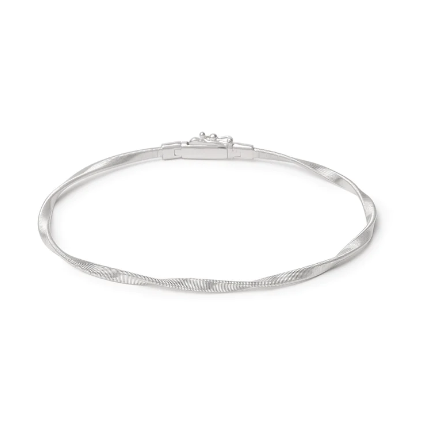 Marco Bicego 18K White Gold Marrakech Twisted Flat Coil Bracelet