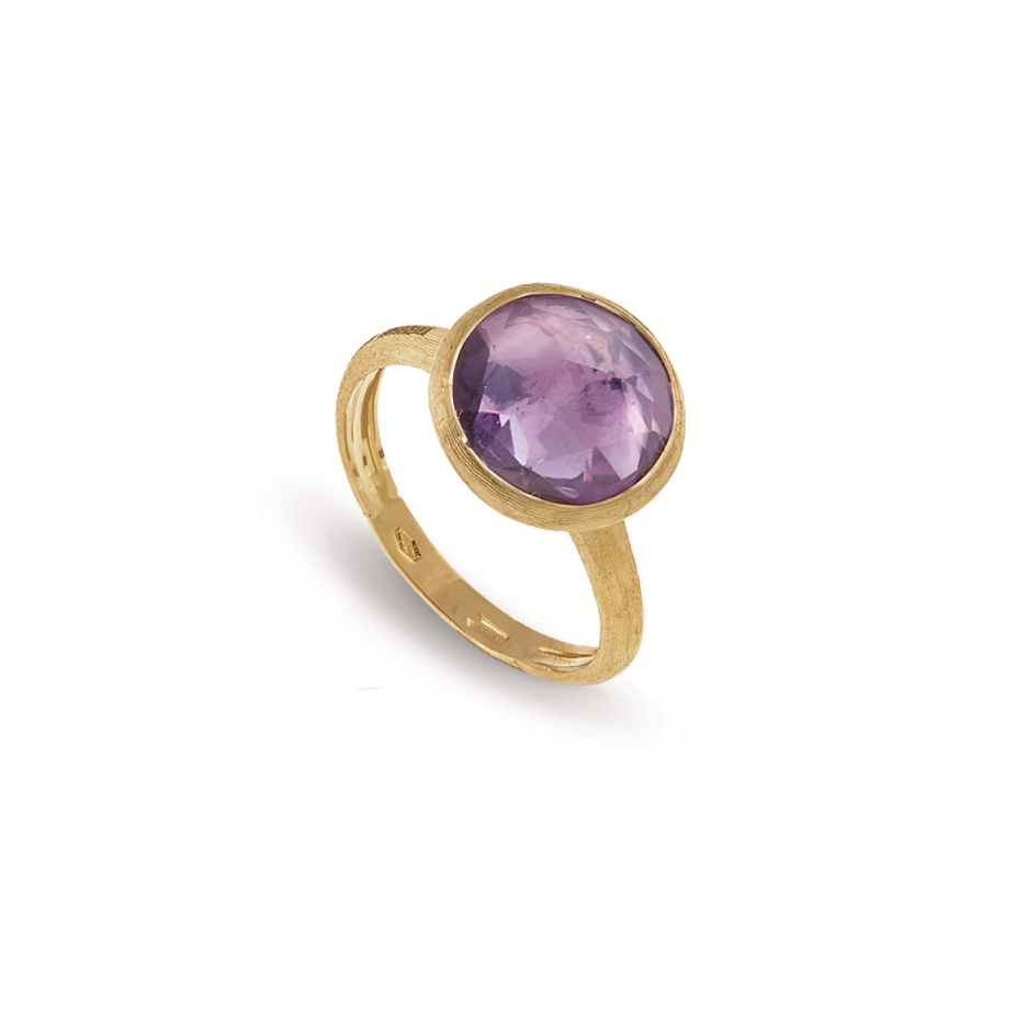 18K Yellow Gold Jaipur Collection Rose Cut Amethyst Ring