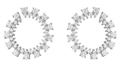 18W P.PREVILLE DIAMOND WHEEL EARRINGS