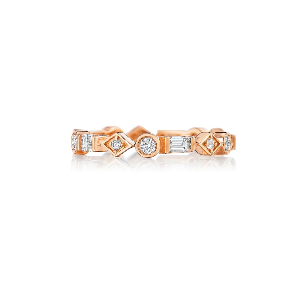 Penny Preville18K Rose Gold Mixed Shape Diamond Eternity Band