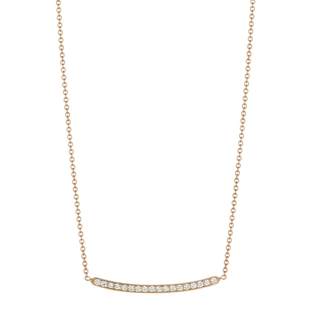 18K Rose Gold Classic Collection Diamond Necklace