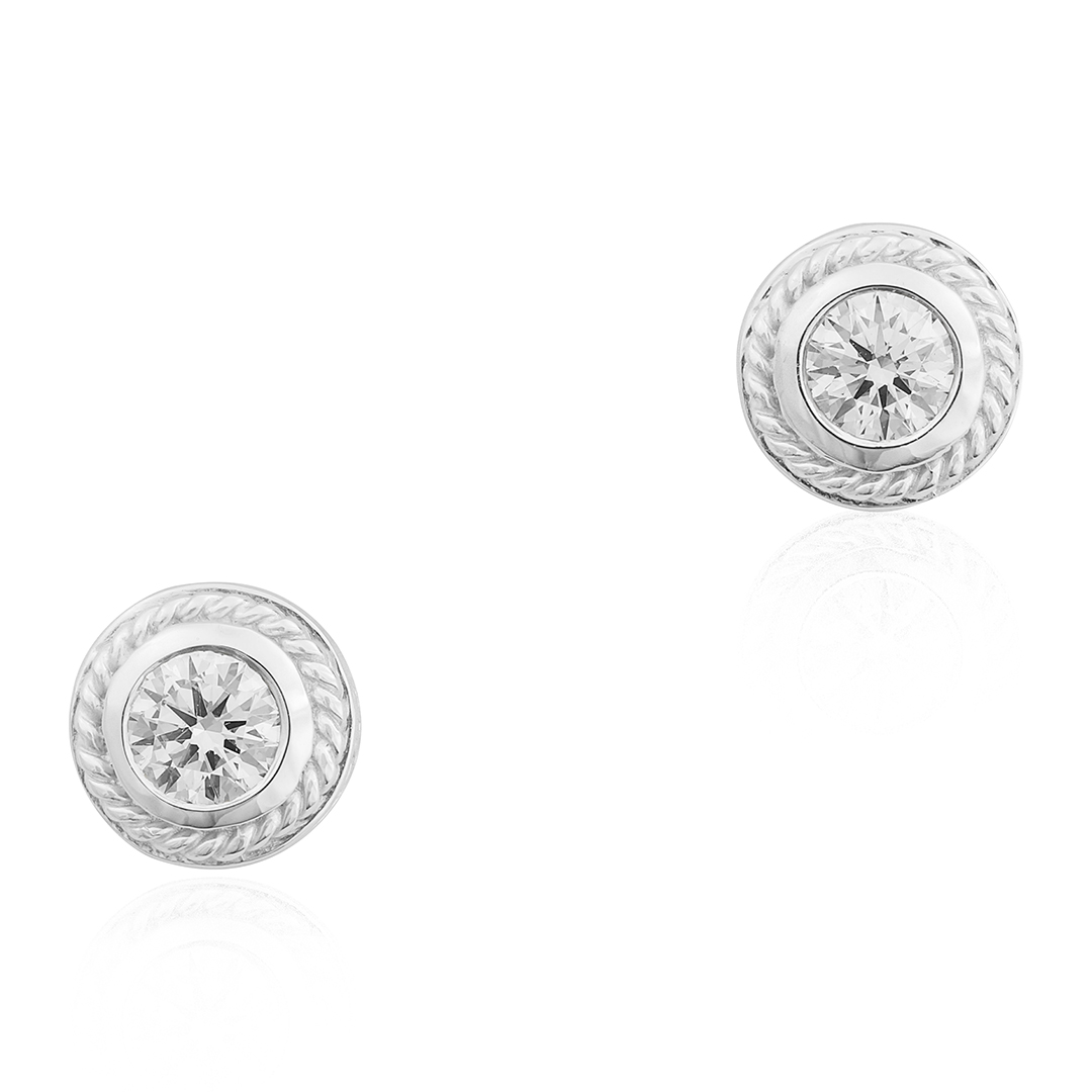 Penny Preville White Gold Diamond Stud Earrings