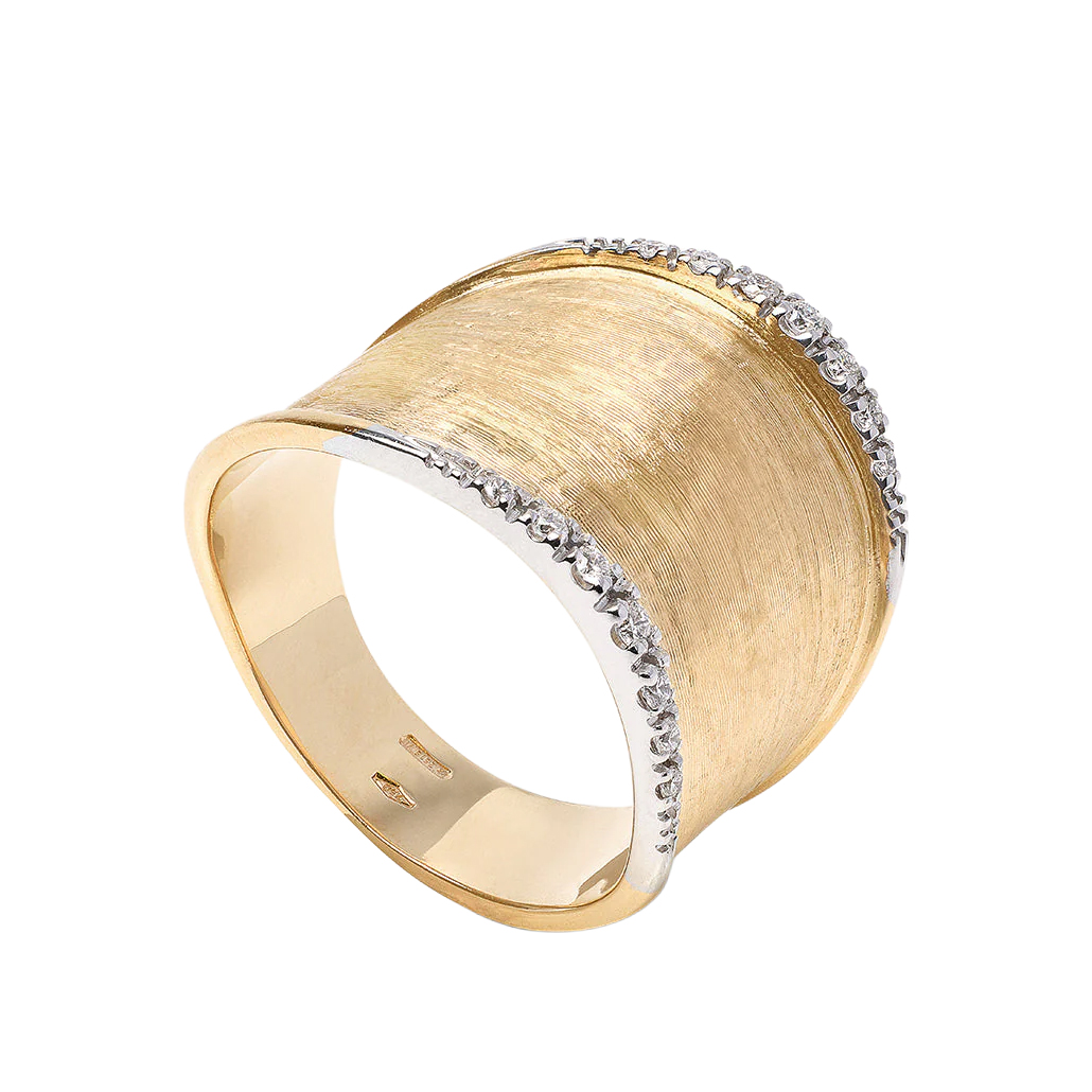 Marco Bicego 18K Yellow and White Gold Lunaria Diamond Ring - 635