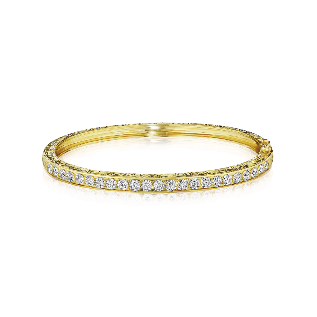 Penny Preville 18K Yellow Gold Diamond Bangle itemprop=