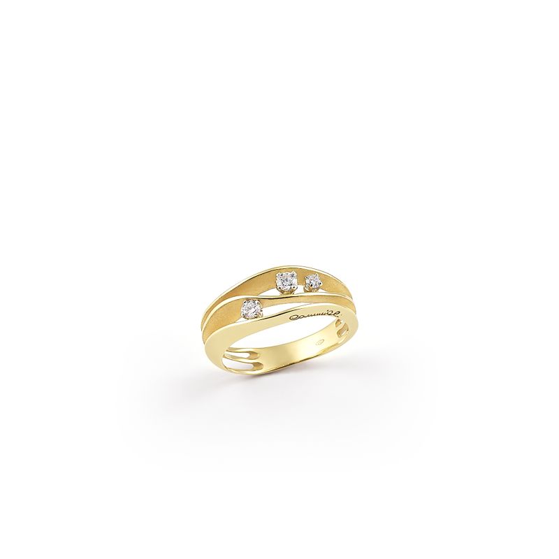 Annamaria Cammilli 18K Yellow Sunrise Gold Dune Diamond Ring