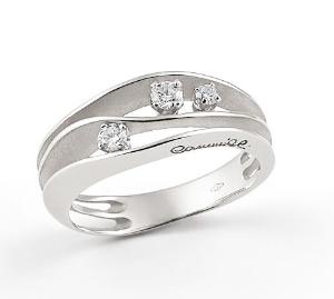 Cammilli Firenze 18K White Ice Gold Dune Diamond Ring - 597