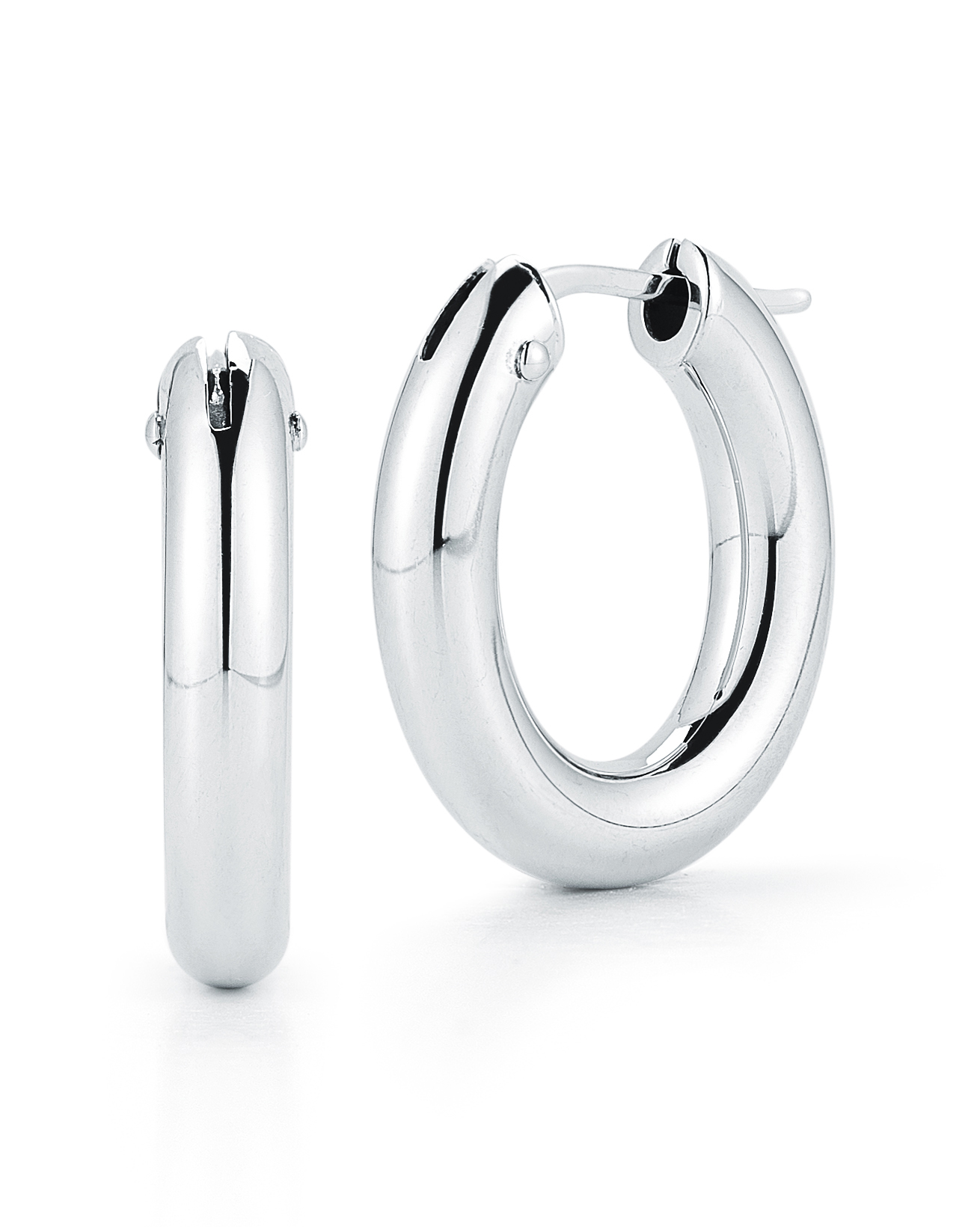 Roberto Coin 18K White Gold Classics Collection Hoop Earrings