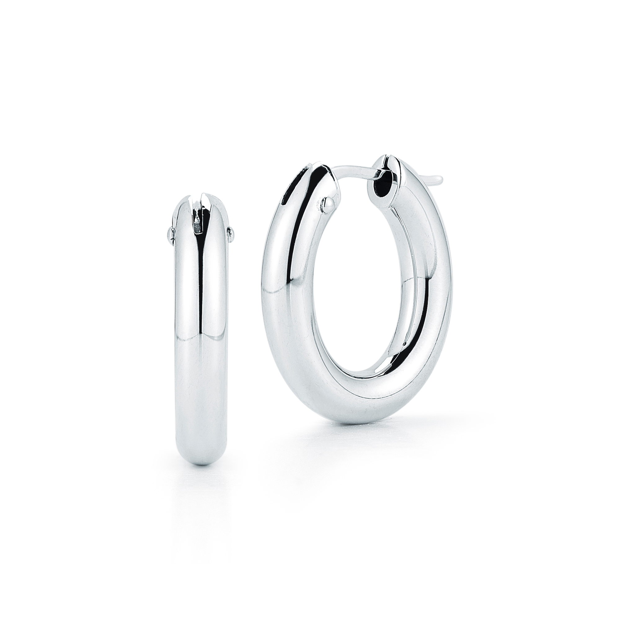 Roberto Coin 18K White Gold Classics Collection Hoop Earrings